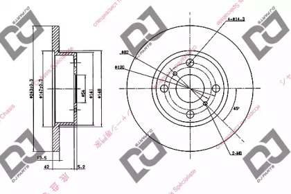 Тормозной диск DJ PARTS BD2056